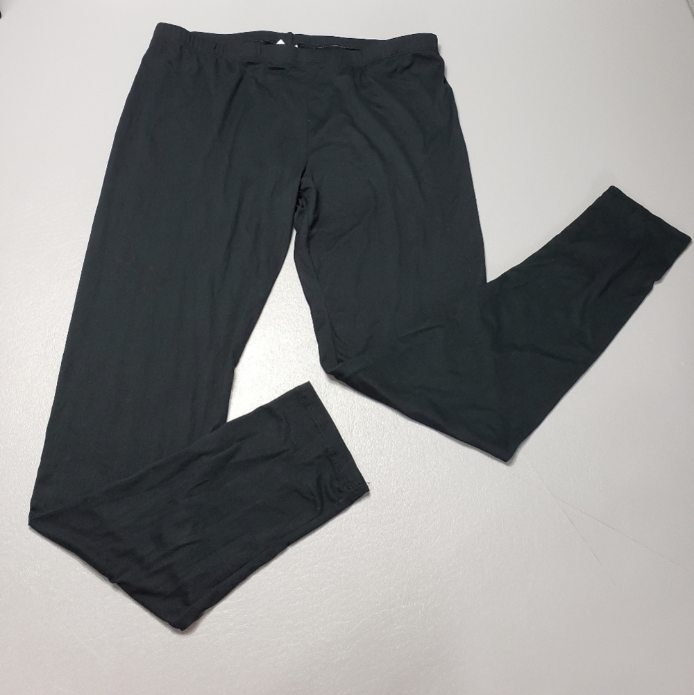 Collette love solid black leggings women's size large 12-14